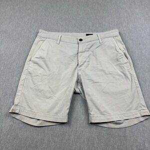 Ag Adriano Goldschmied Shorts Mens 33R Light Gray Khaki Slim Fit Chino‎ Outdoors